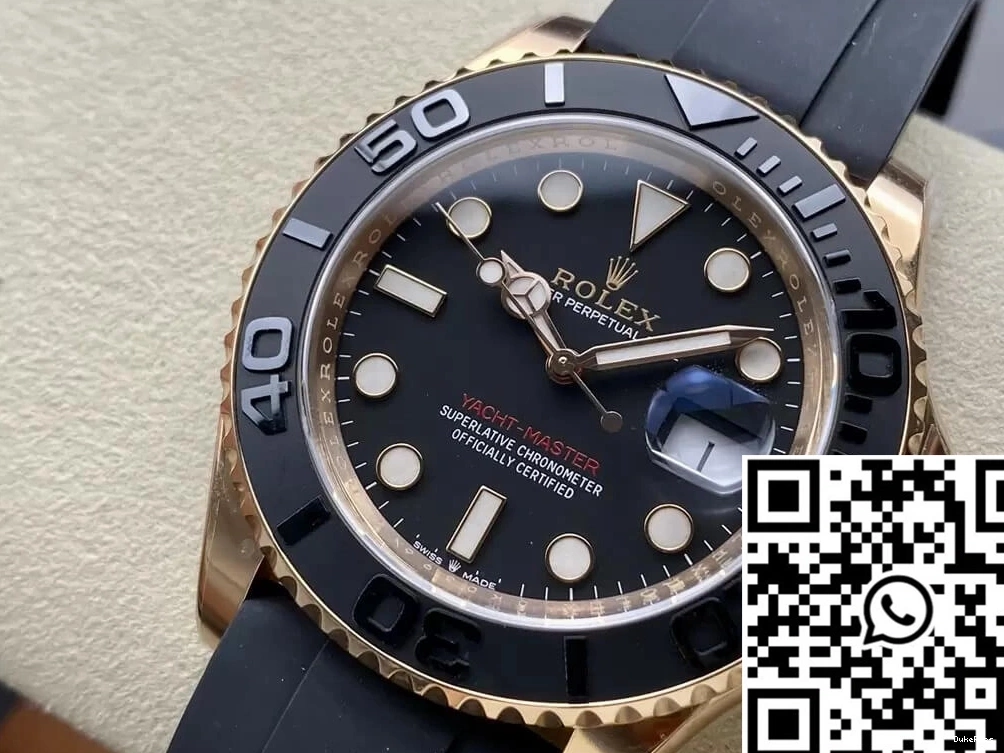 Dial Clean Factory Gold Master Rolex Yacht Black M126655-0002 Rose 1005